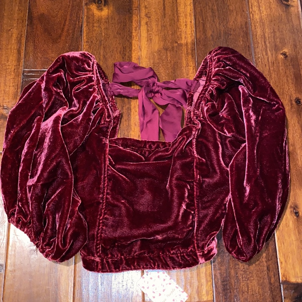 Free People Velvet Open Back Top - Picture 5 of 9